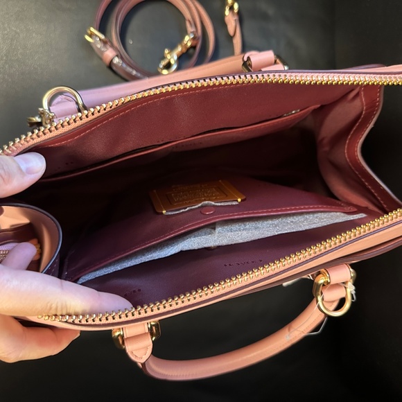 NWT! RARE! Coach X Selena Gomez Bond Bag Peony/Pink Leather Satchel 39290 - Picture 8 of 11